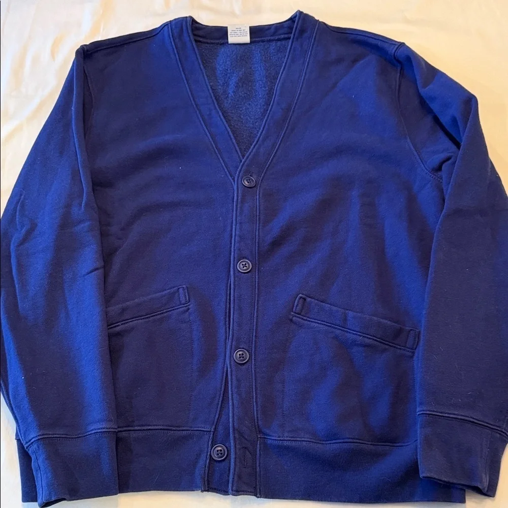 J. Crew Men's Blue Cardigan Sweatshirt